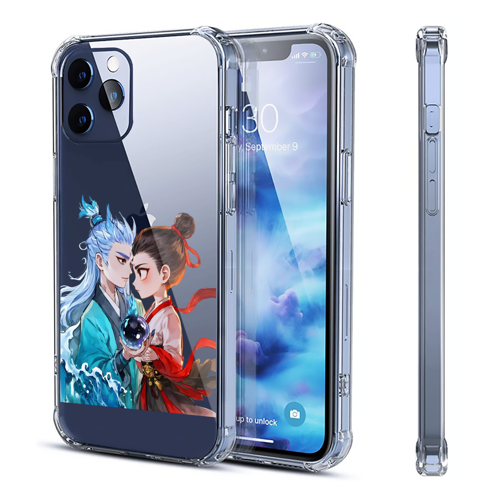 （画像用） Ne Zha 2 ナタ 魔童の大暴れ 【iPhone 12シリーズ対応】透明スマホケース（クリアソフトケース）